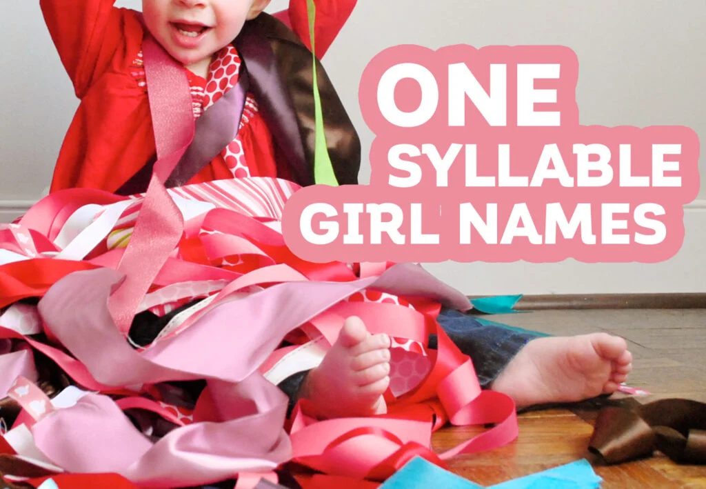 One Syllable Girl Names Girl Playing With Ribbons