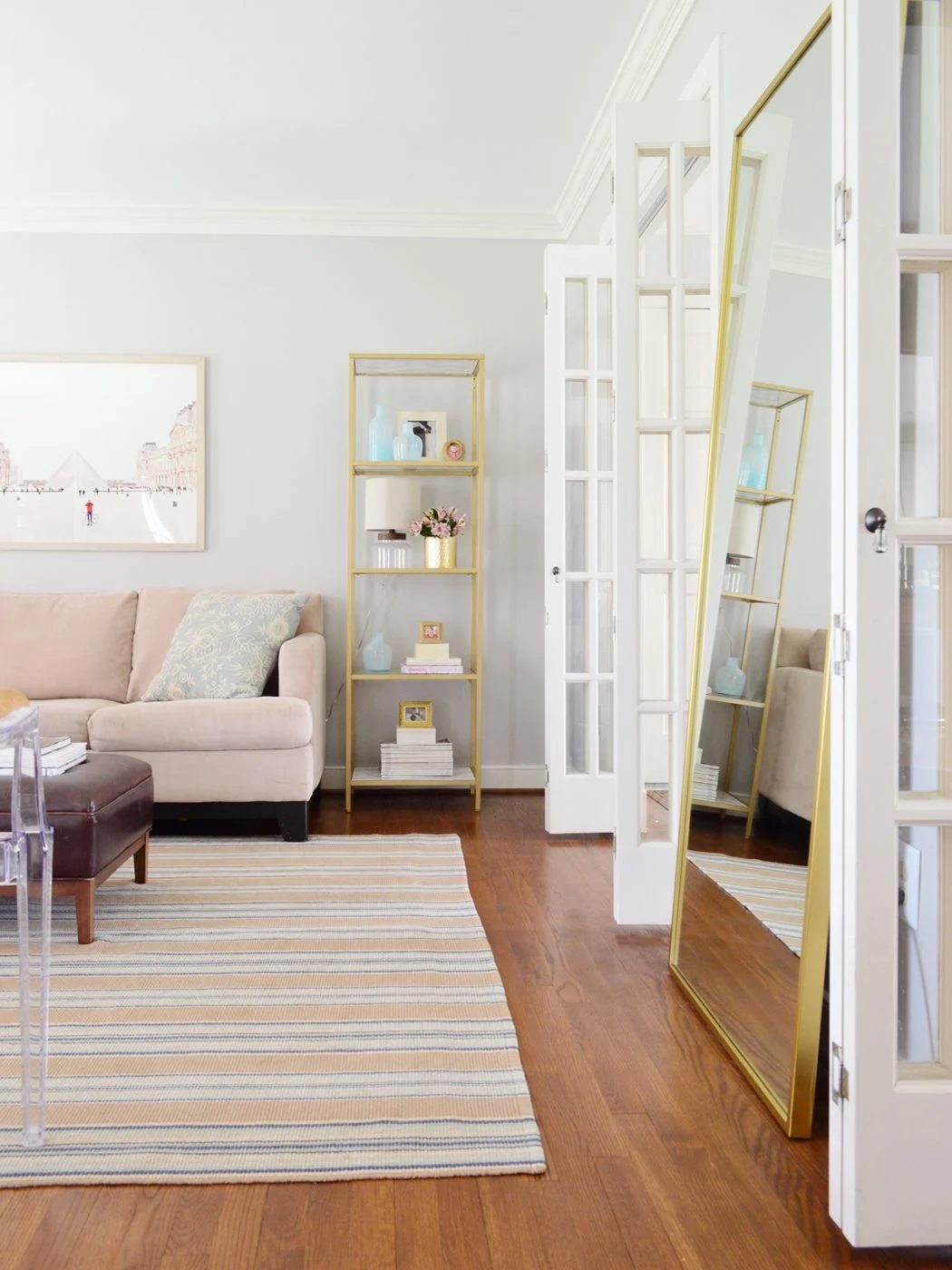 Neutral Living Room Makeover: a house log