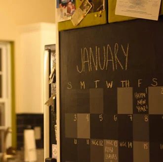 Make A Chalkboard Wall Calendar, step by step