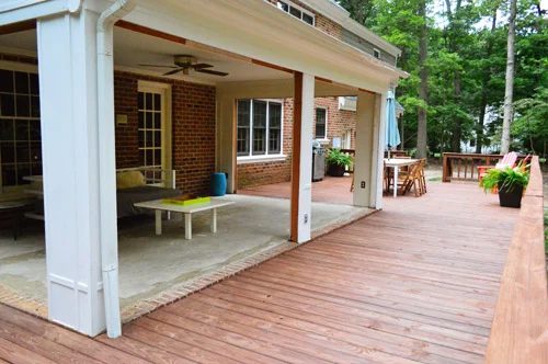 Converting A Sunroom Into A Back Porch: a house log