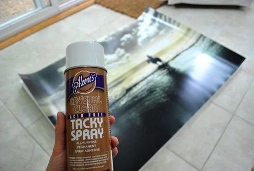 Use Acrylic Medium To Glue A Large Print To A Canvas, step by step