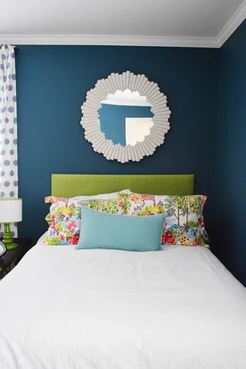 Hanging A Round Mirror Over The Bed: a house log