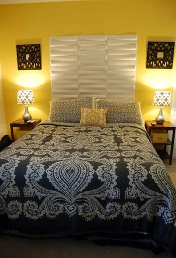 Using Wall Panels To Make A Headboard: a house log