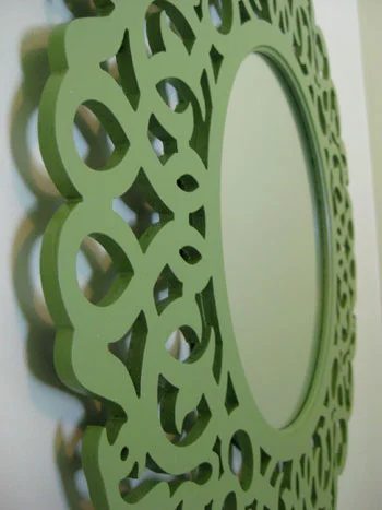 Painting A Round Mirror Meant for Over The Crib