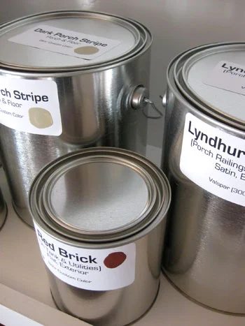 Organizing The Paint Cans In The Basement