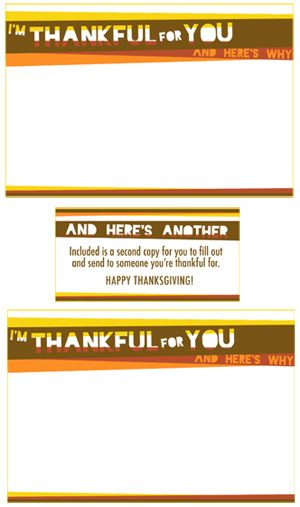 I am Thankful For You And Here is Why Thanksgiving Free Printable