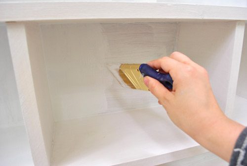 Hand Painting Hands-on Wooden Dollhouse With Short Handle Angled Paintbrush
