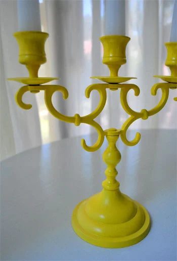 Spray Paint A Brass Candlestick, step by step