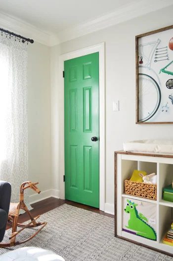 Painting The Nursery Closet Door Bright Green: a house log