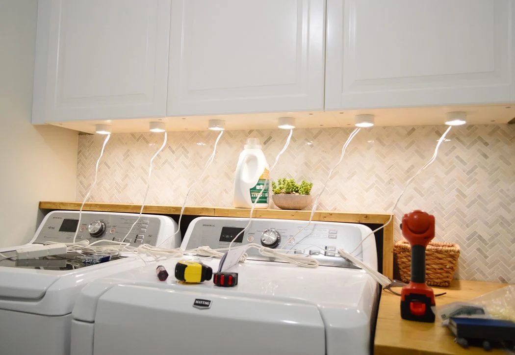 Installing Under-Cabinet Lighting: a house log