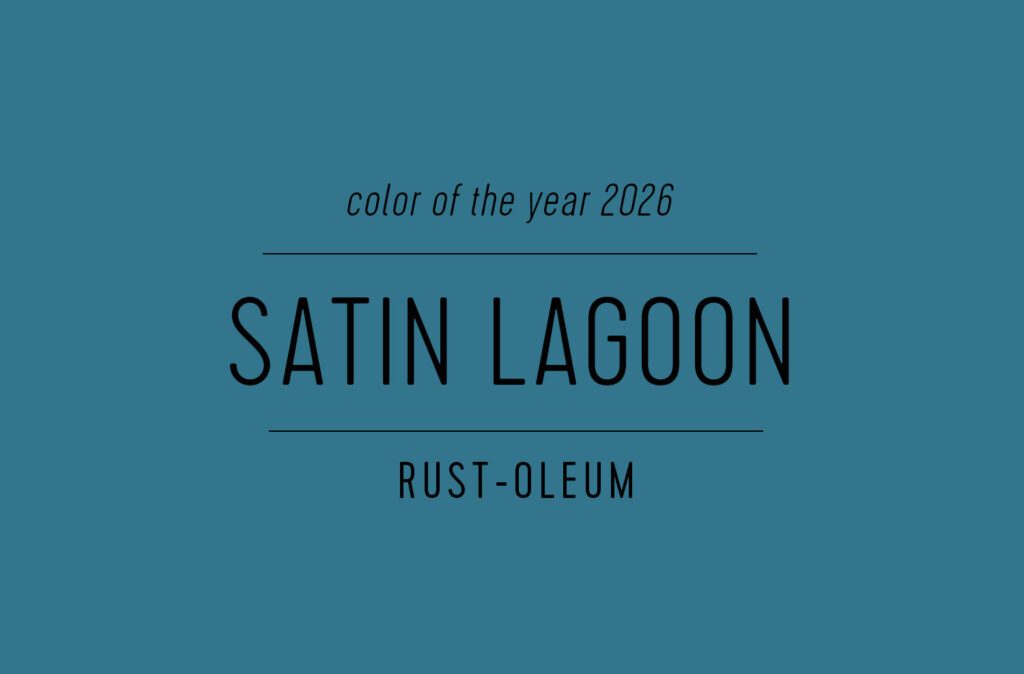 Large Swatch of Rustoleum Paint of the Year 2026 Satin Lagoon