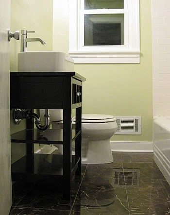 Turn A Side Table Into A Bathroom Vanity, step by step