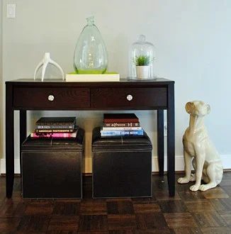 A Console Table In A Hallway: a house log