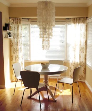 A Striking Kitchen Nook Makeover With A Capiz Chandelier