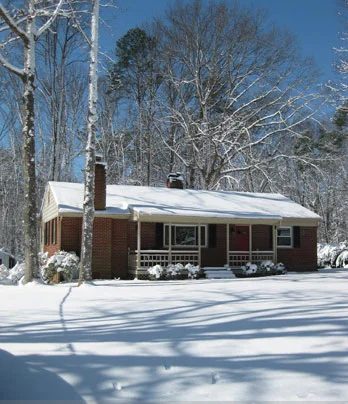 A record of Brick Ranch Covered In Snow