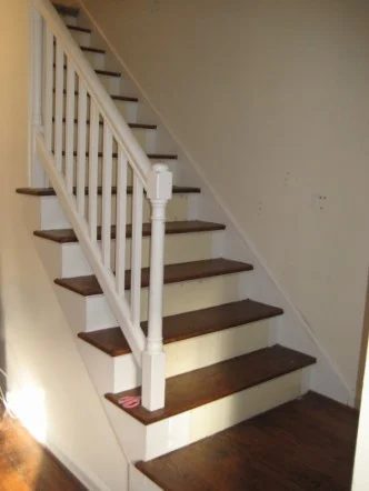 Ripping Old Carpet Off The Stairs: a house log