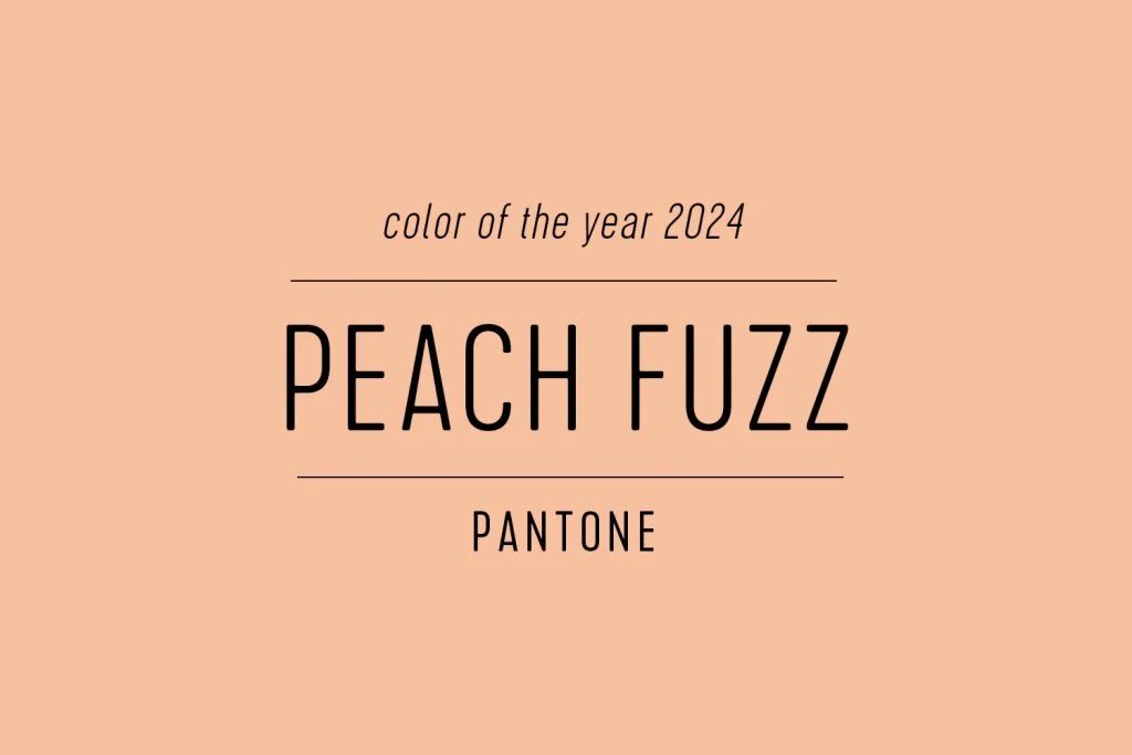 Color Swatch of Pantone Paint of the Year 2024 Peach Fuzz