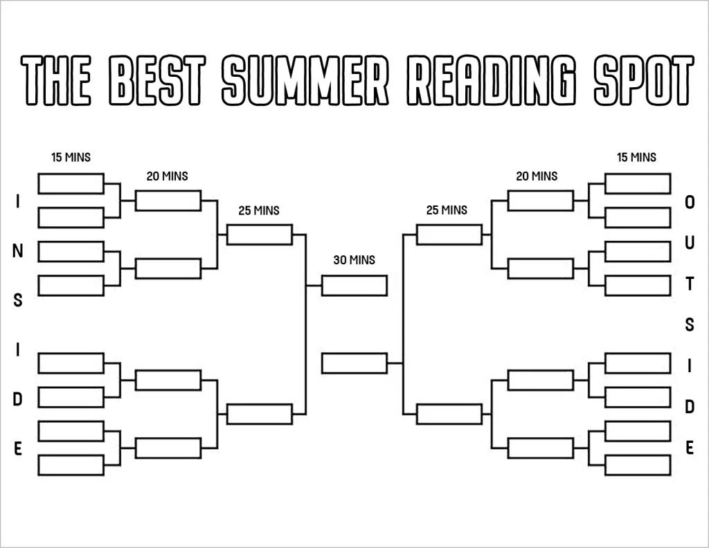 Best Summer Reading Spot Bracket Kids Printable With Times