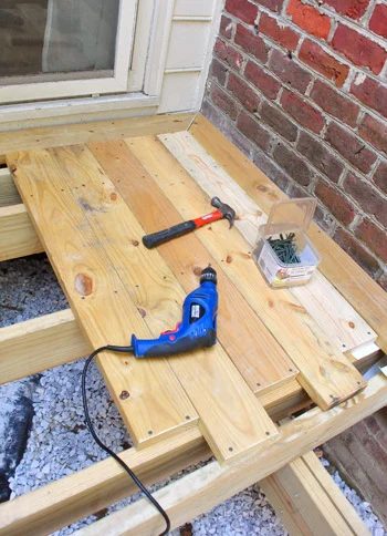 The First Stages Of Building A Deck: a house log