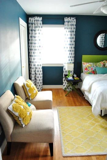 An Inexpensive Guest Room Makeover: a house log