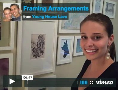 Framing Arrangements & Art Hanging Ideas: a house log