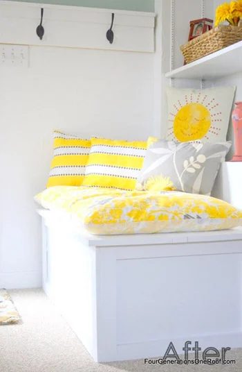 A Living Room Alongside Benjamin Moore’s Wythe Blue