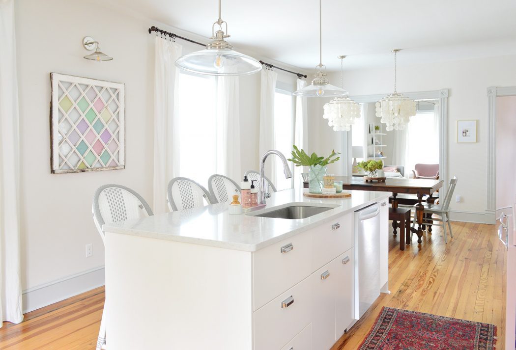 Hands-on Stained Glass Window Using Tissue Paper In Beach House Casual Kitchen