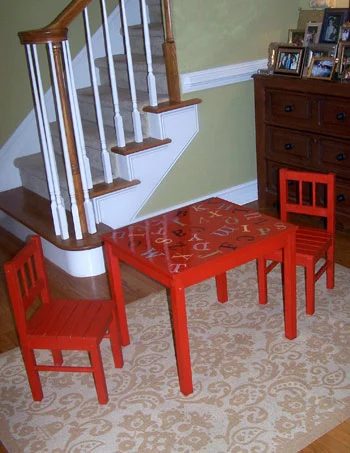 Making Over A Kids Table & Chairs Alongside Paint