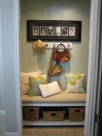 A Modern Mudroom Makeover: a house log