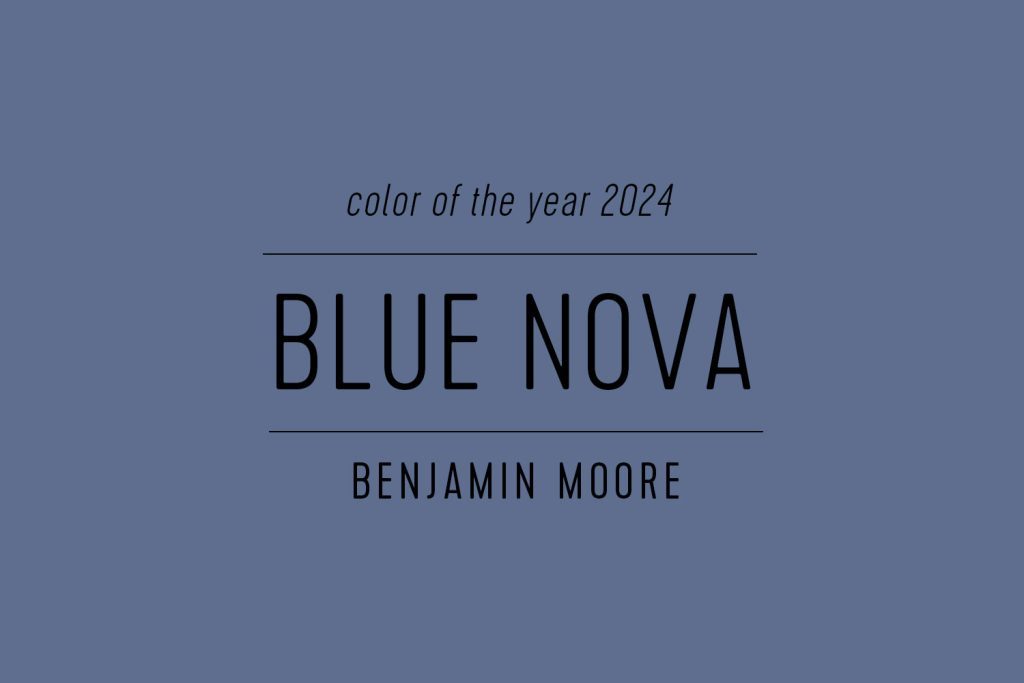 Color Swatch of Benamin Moore Paint of the Year 2024 Blue Nova