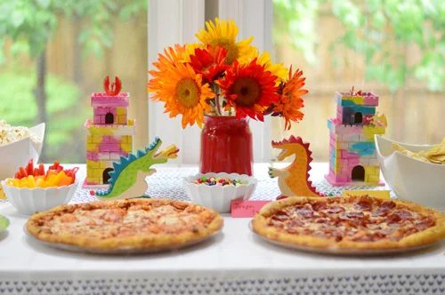 Dragon Themed Kids Birthday Party Table Setting