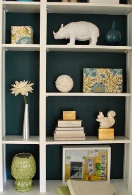 Paint The Back Of Your Built In Bookcases, step by step