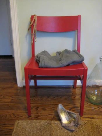 Sanding & Painting A Modern Chair Red: a house log