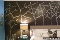 Chalk and Paint Wall Mural: How to Paint Realistic Trees