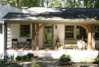 Stunning Porch with Limed Brick and Glass Front Door Ideas