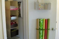 Smart Door-Mounted Gift Wrap Organizer for Small Spaces