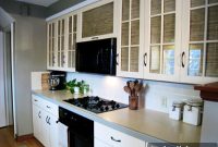 Refresh Cabinets with Paint and Grasscloth Accents