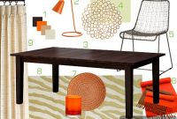 Warm Orange, Brown & Tan Dining Room Mood Board Inspiration