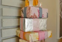 DIY Faux Christmas Presents for a Cozy Mantel Display