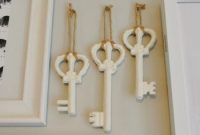 How to Paint and Hang Large Metal Keys on Your Wall