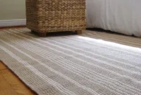 Affordable Jute Striped Rug: Stylish Natural Floor Runner