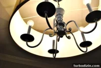 Upgrade an Old Chandelier with Paint and a Modern Shade