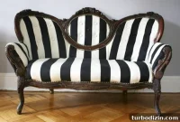 How to Reupholster a Loveseat Using Striped Fabric