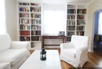 How to Install White Built-In Bookcases Around a Window
