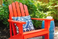 Bright Red Adirondack Chairs Transform Our Side Patio