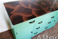 How to Stain a Dresser with a Decorative Flower Pattern