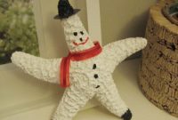 DIY Santa and Snowman Starfish Christmas Ornaments Tutorial