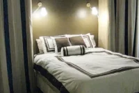 Built-In Wardrobes with Bedside Curtains: Stylish Bedroom Storage