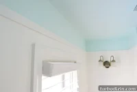 How to Paint a Bathroom Ceiling and Install Trim for a Polished Finish