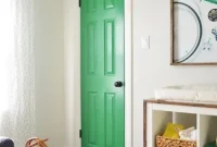 Bright Green Nursery Closet Door: Simple Painting Guide